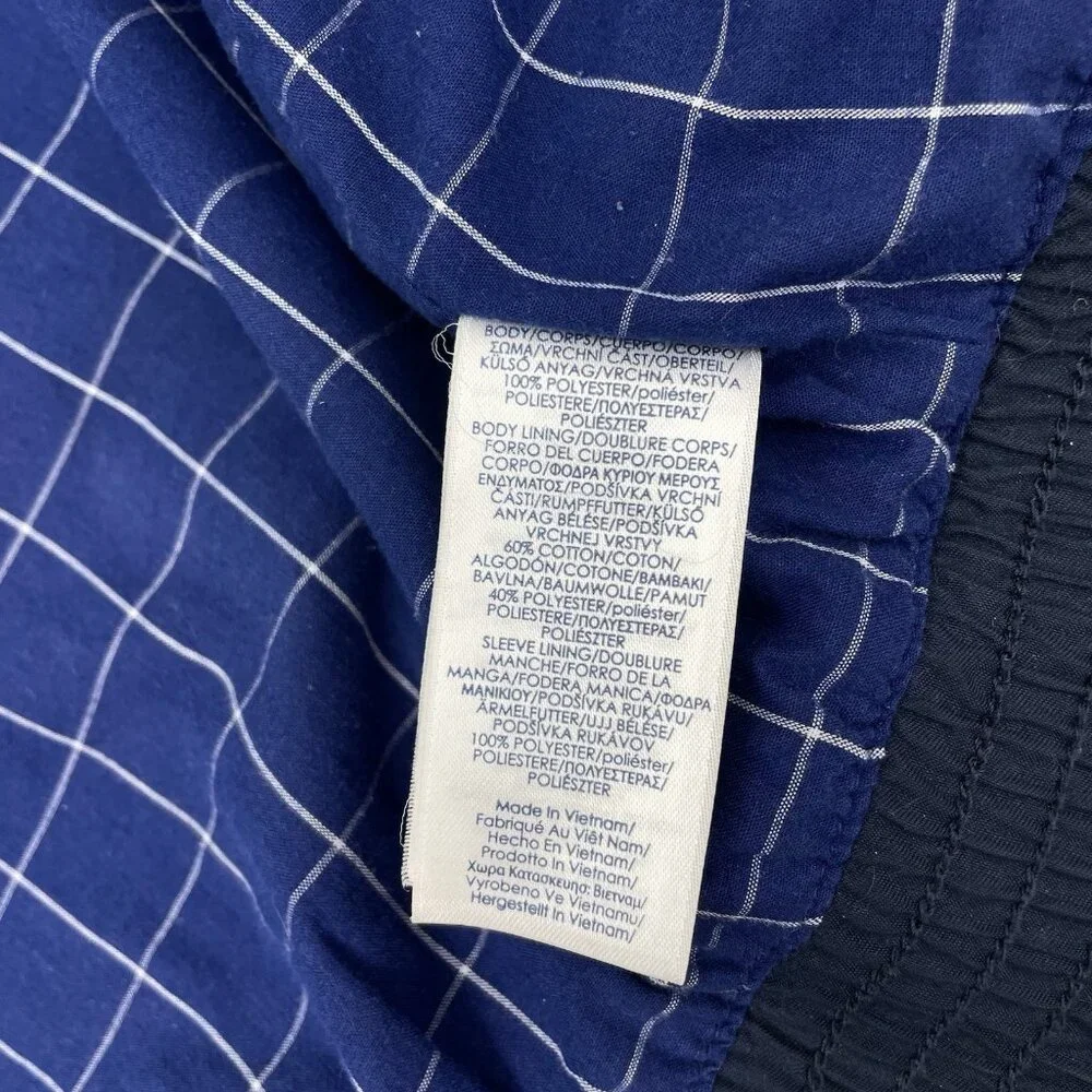 Chaps Ralph Lauren Harrington Bomber Jacket Lightweight Zip Casual Blue Mens XL